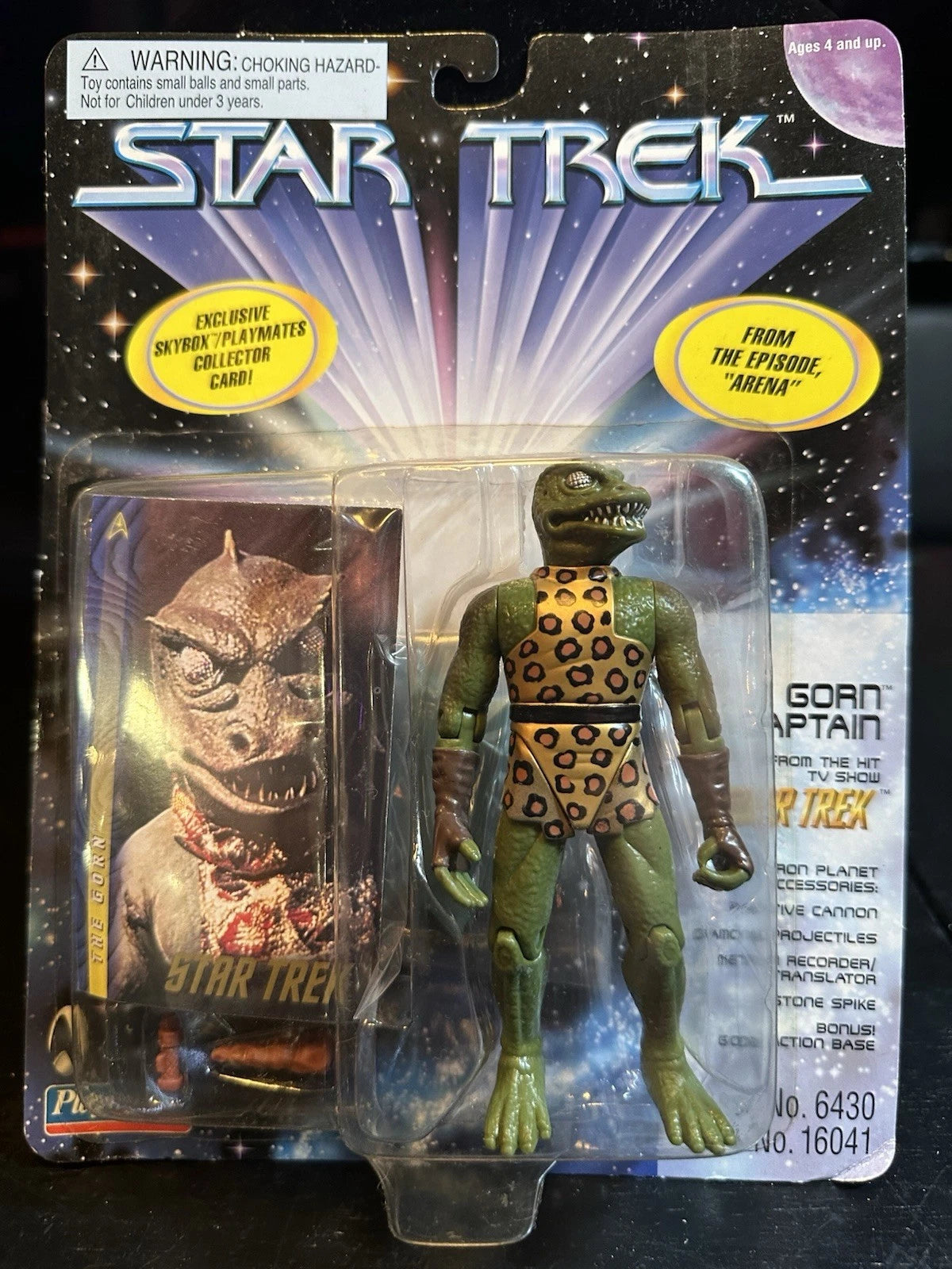 Vtg 1997 Playmates Star Trek GORN CAPTAIN Action Figure 16041 New on Card