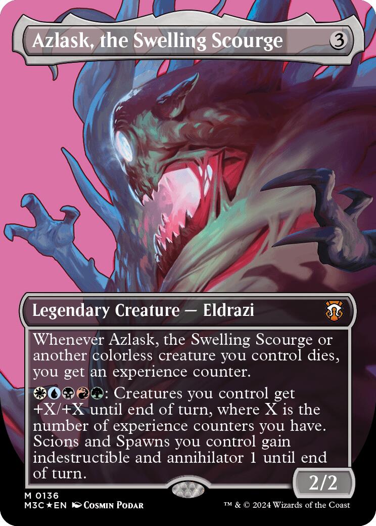 Azlask, the Swelling Scourge (Borderless) (Ripple Foil) [M3C - 136]