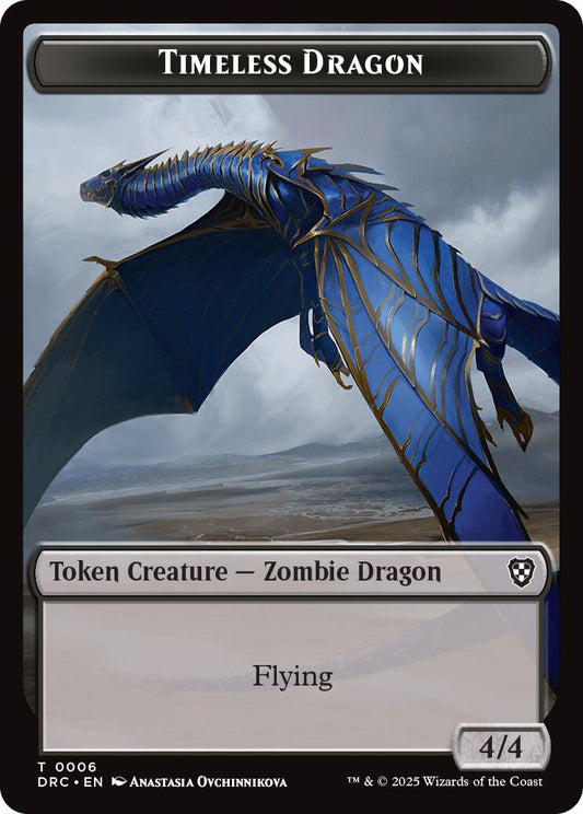 Timeless Dragon // Zombie (0007) Double-Sided Token [DRC - 6 // 7]