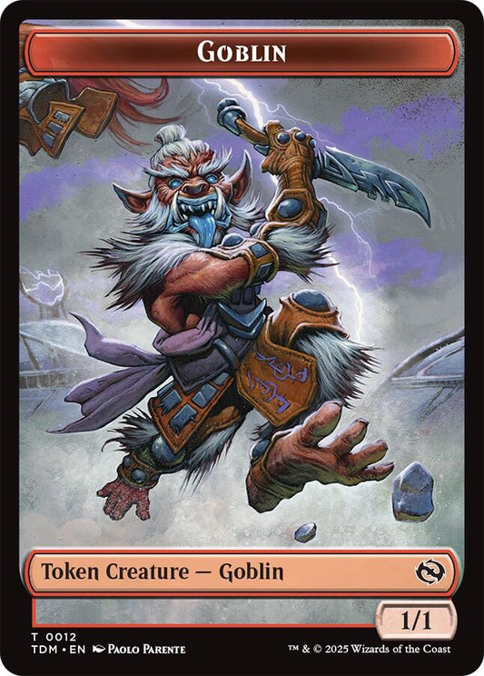 Goblin // Warrior Double-Sided Token [TDM - 12 // 13]