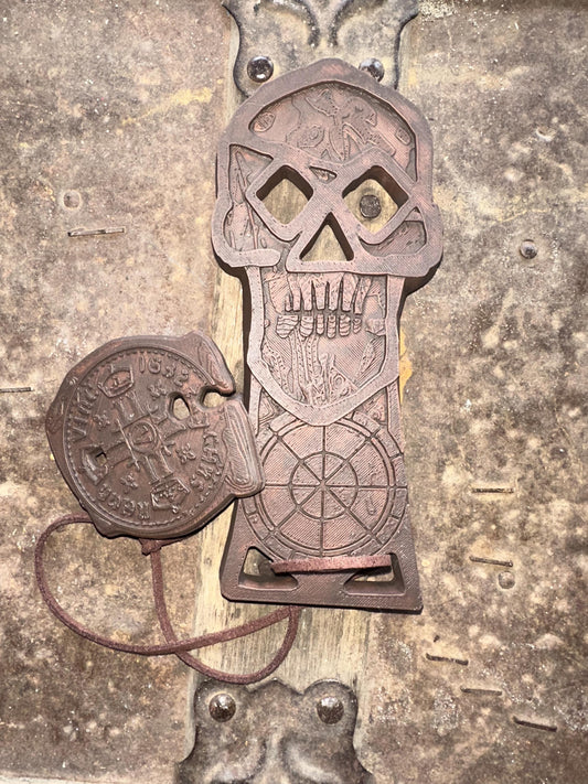 Goonies-Inspired Copper Bones Key & Doubloon Set: Hand-Painted Pirate Treasure Replica