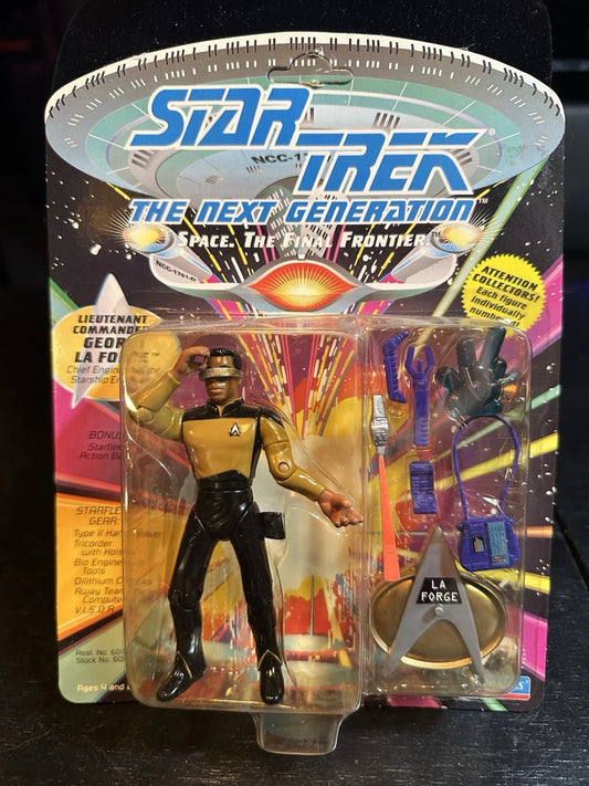 Vtg 1992 Playmates Star Trek TNG GEORDI LA FORGE Action Figure New on Card
