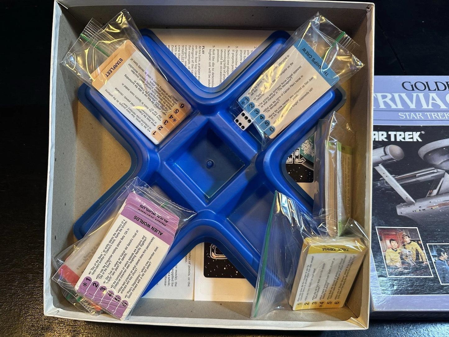 Golden Star Trek Trivia Game Movie & TV Theme, 2+ Players, Ages 8+, MPN 4162