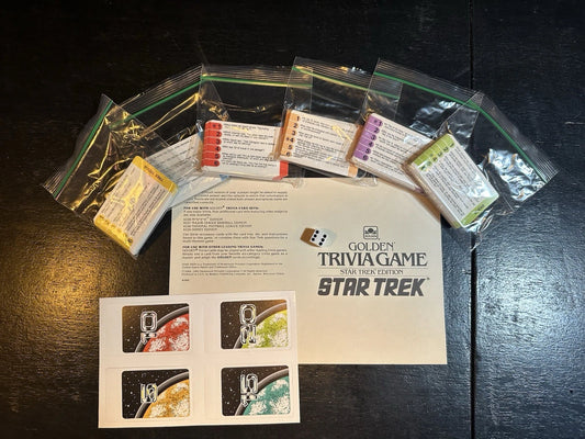 Golden Star Trek Trivia Game Movie & TV Theme, 2+ Players, Ages 8+, MPN 4162